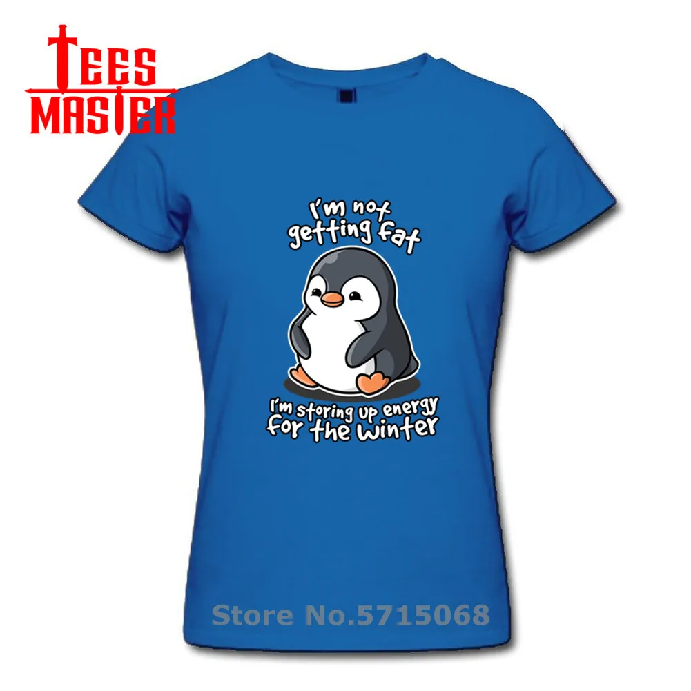 Пухлые пингвин футболка женская kawaii Толстый с изображением пингвина