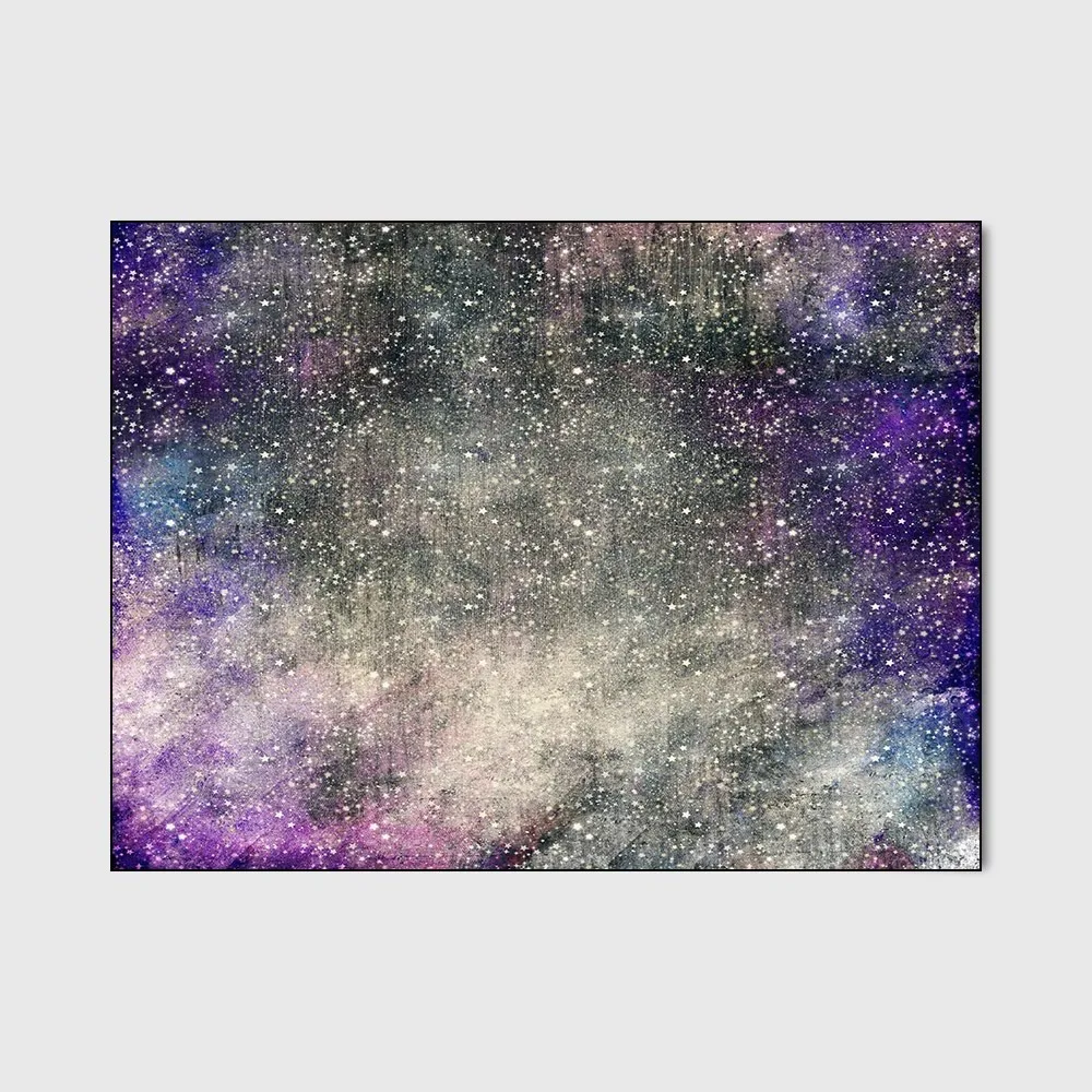 

Modern Simple Style Purple Starry Sky Carpet Stars Printed Soft Carpets For Living Room Anti-slip Rug Floor Mat Home Decor
