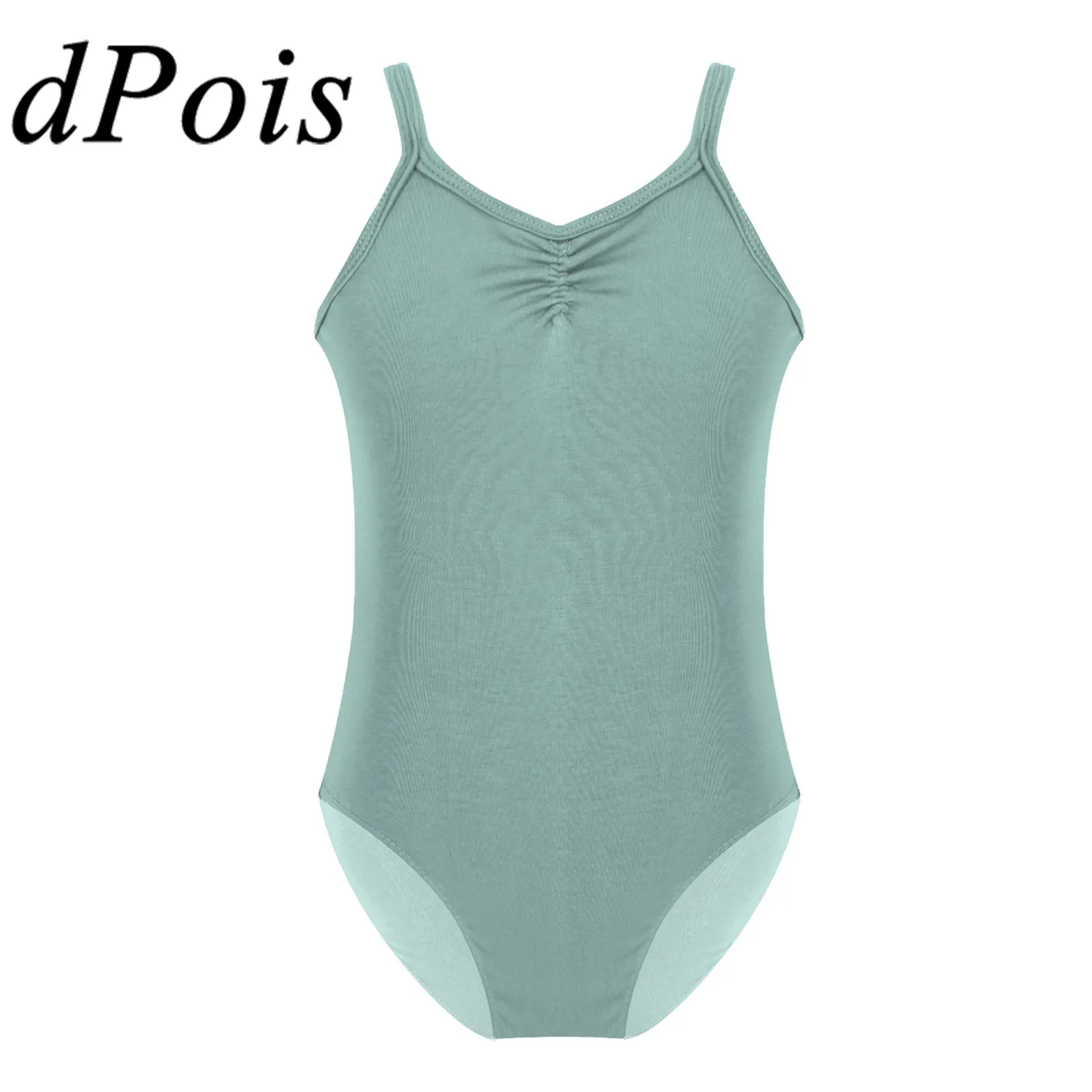 

Детская танцевальная одежда для девочек, однотонное балетное трико без рукавов, детское гимнастическое боди, комбинезон