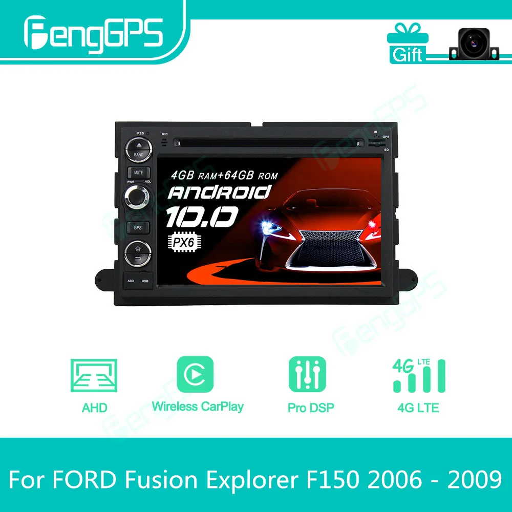 

Автомобильный радиоприемник Ford Fusion Explorer F150 Edge погрузка 2006 - 2009 Android стерео Мультимедийный плеер 2Din Авторадио GPS навигация