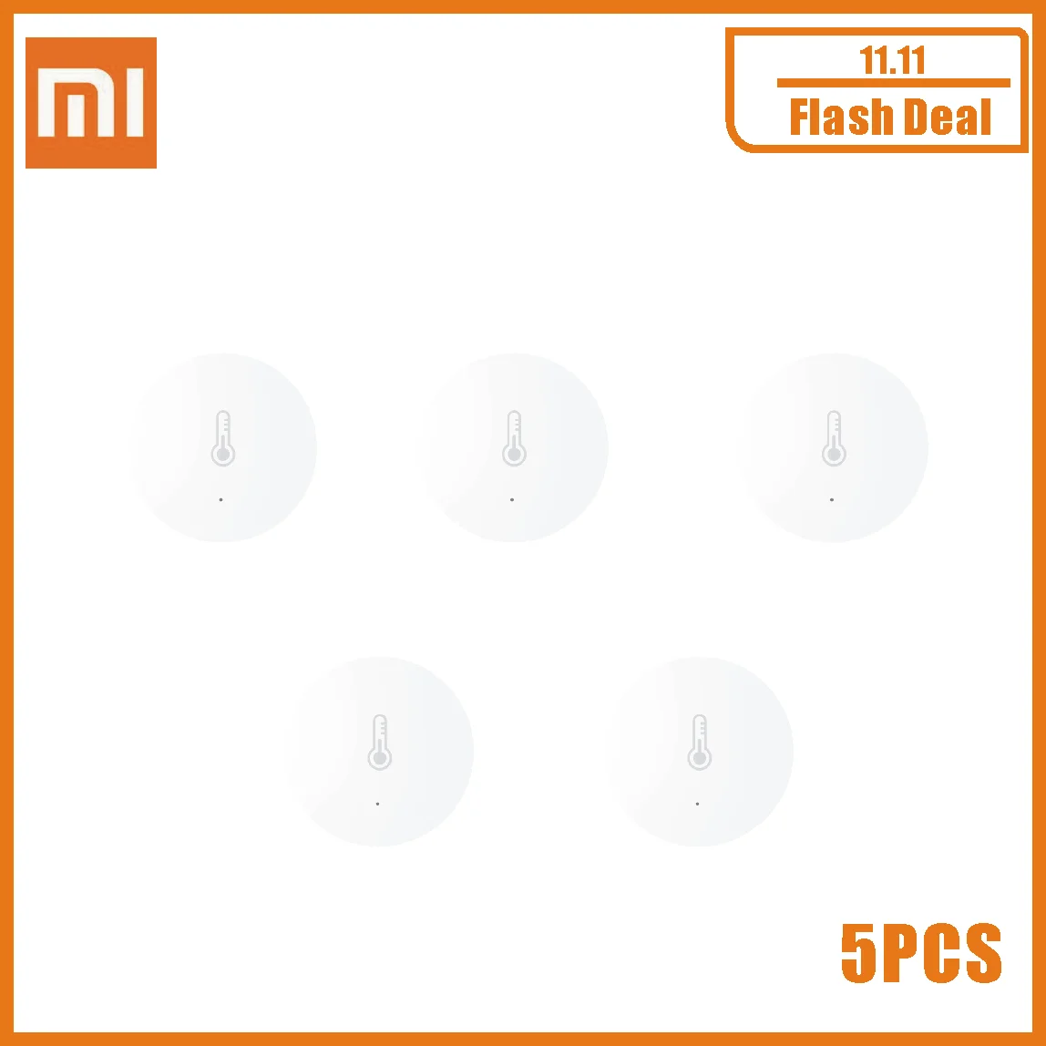 5PCS Xiaomi mi, умный датчик температуры и Hu mi dity, шлюз управления, умный дом, автоматический для Android, IOS APP - Цвет: 5PCS