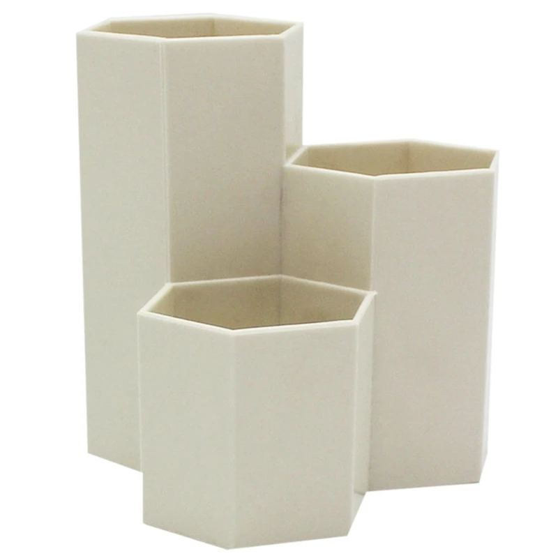 

1Pc Novelty Hexagon Pencil Pen Holder Desk Storage Box Organizer Business Desktop Stationery Office School Gift