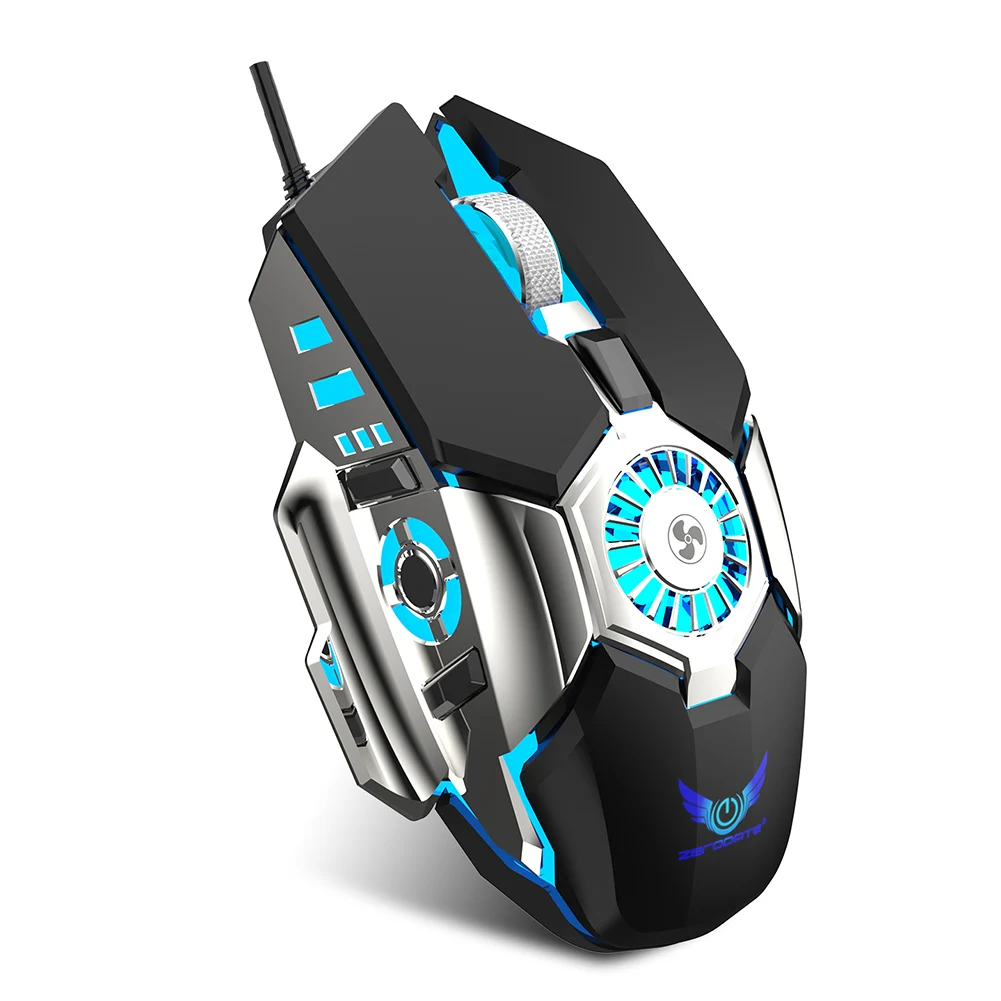 

G22 USB Wired Gaming Mouse 6400 DPI 6 Buttons RGB Computer Optical Game Mouse Gamer Mice With Cooling Fan For Desktop Laptop PC