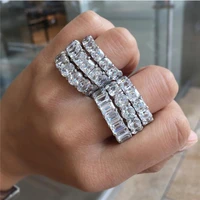 superior quality promise diamond ring 925 sterling silver eternity engagement wedding band rings for women bridal party jewelry