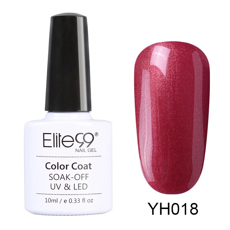 YH018 Elite99 10 мл розовый цвет УФ Гель-лак Полупостоянный праймер верхнее покрытие гель лак для ногтей, маникюр гель лак для ногтей - Цвет: YH018