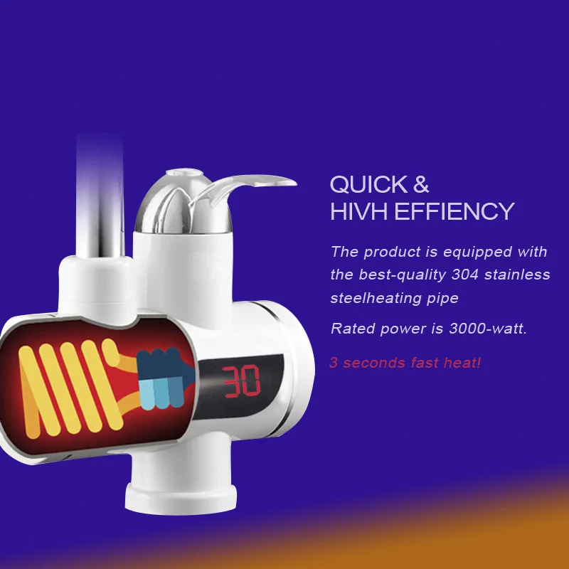 Мгновенный Электрический водонагреватель без резервуара смеситель для кухни