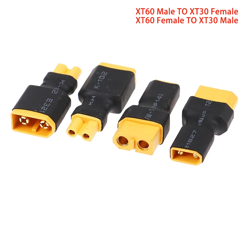 

4Pcs XT60 to XT30 Plug Female Male Adapter Converter for FPV Drone RC Charger