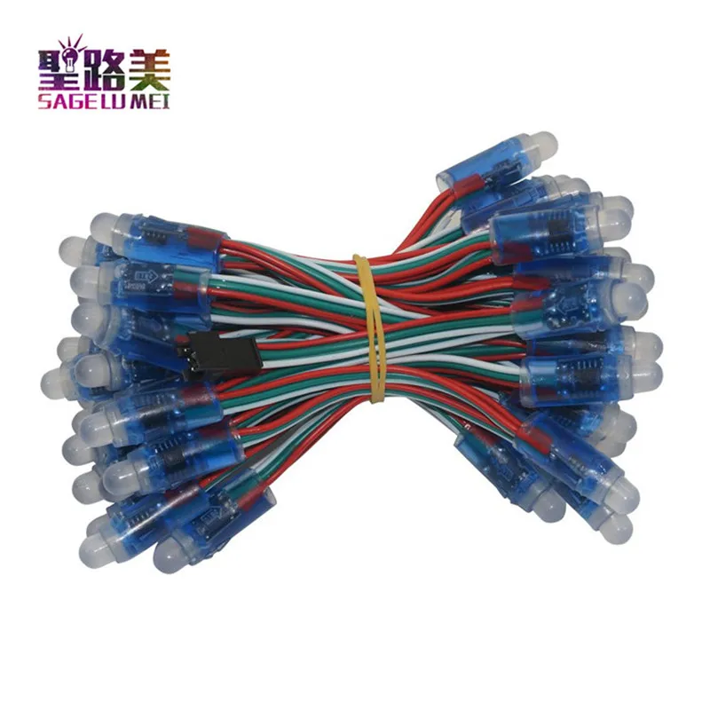 50 шт. 12 мм WS2811 полноцветный светодиодный пиксельный световой модуль постоянного