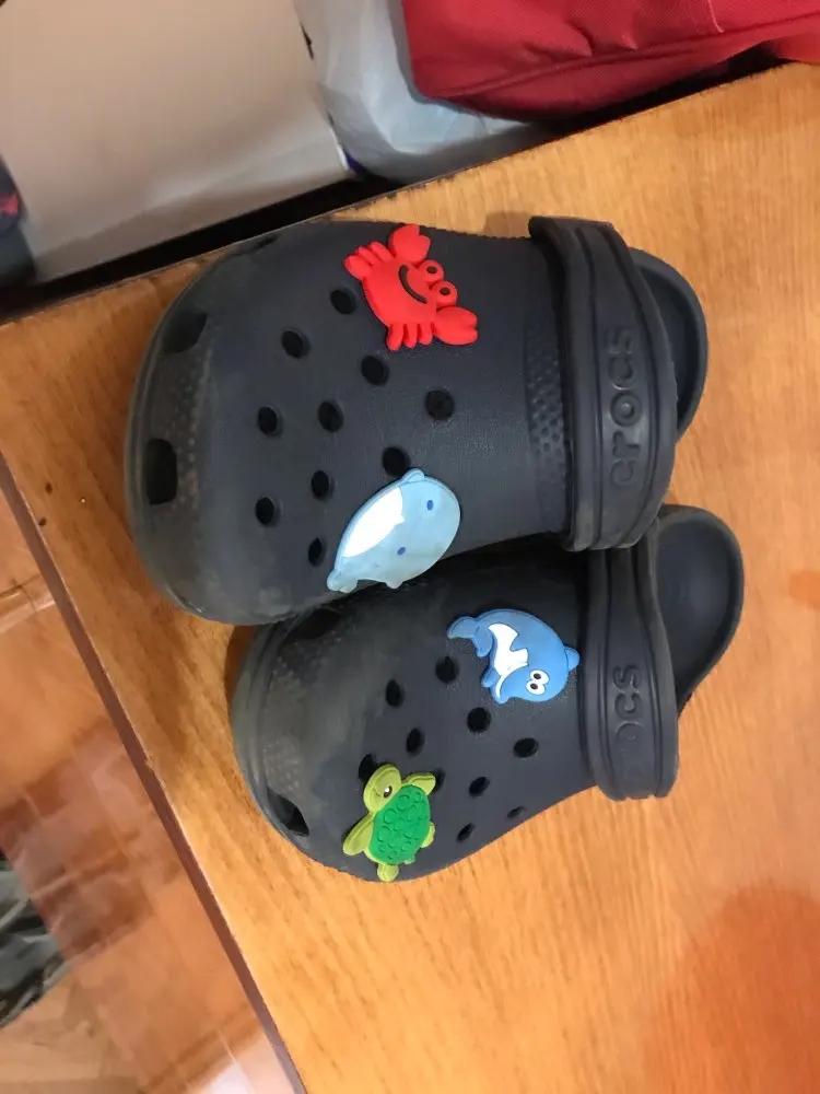 50 шт./лот одежда с изображением милых животных из ПВХ подвески для обуви рисунком