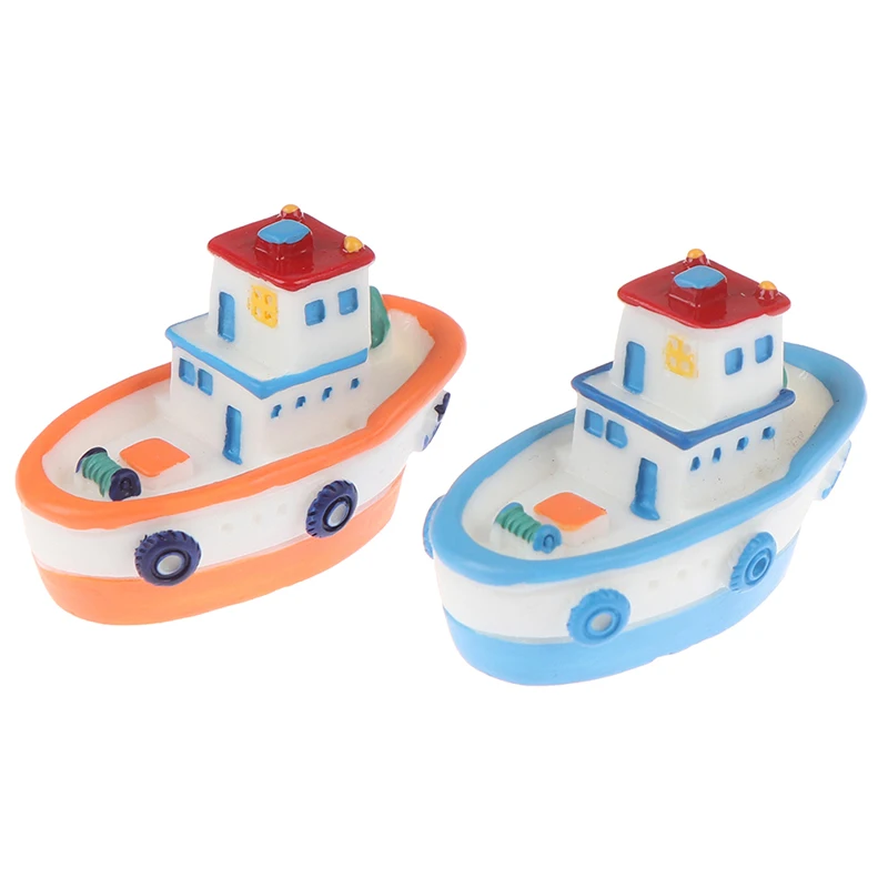 Random 1pc Милая мини-модель лодки игрушки для детей синий корабль весло Модель Набор деревянные детские развивающие игрушки 1 набор(1 шт лодка и 2 шт весло)/1 шт - Цвет: Random 1pc