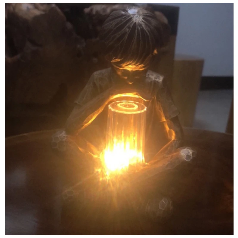 

Night Lights Garden Statues Easter Risen Sculpture Kids Christ Figurine Decor Home Outdoor Yard Garden Statues Solar Lights Lamp
