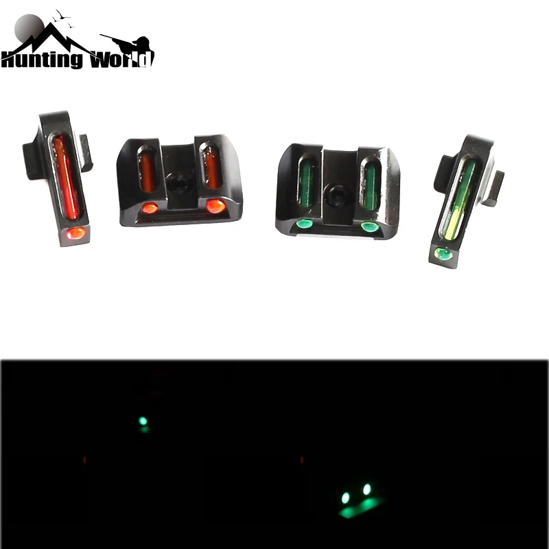 Тактический боевой пистолет с ночным волоконным прицелом оптический красный