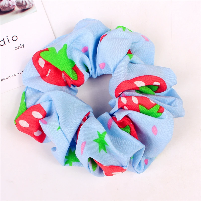 

Korean Women Hearwear Girls Hair Tie Elastic Hair Bands Lady Scrunchies Ponytail Holder Rope Pineapple Print Hair Accessories