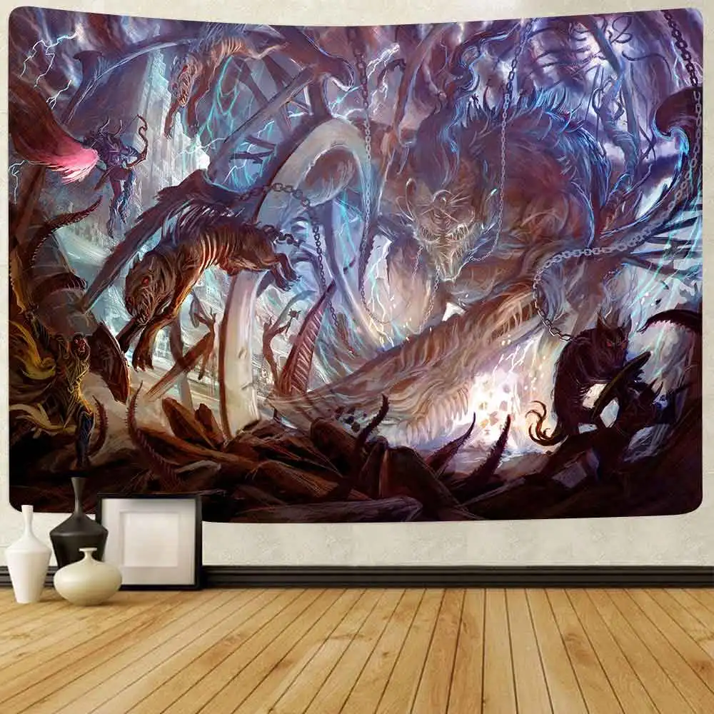 Simsant Superhero Theme Tapestry Cartoon Movie Psychedelic Mural Hanging Tapestries for Living Room Bedroom Dorm Home Decor | Дом и сад