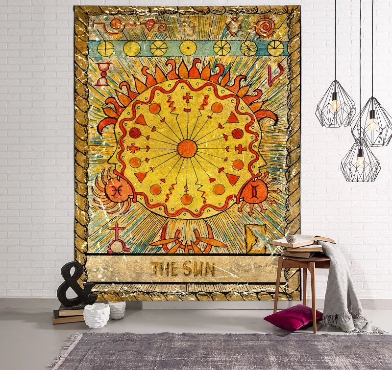 Индийская МАНДАЛА ГОБЕЛЕН настенный Twin покрывало в стиле хиппи Gypsy искусство