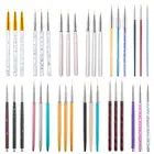 3 шт.компл. лайнер для дизайна ногтей ручка для рисования кисть металлические золотые бриллианты цветок 3D Дизайн Маникюр Педикюр Рисование набор инструментов сделай сам