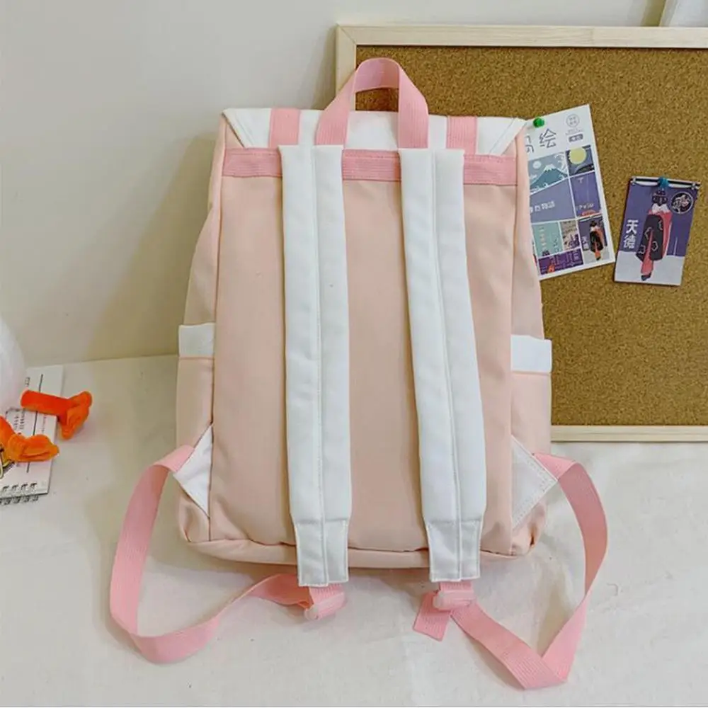 

Women Oxford Cute Backpack Badge Student Female College School Bags Harajuku Buckle Girl Backpack Kawaii Book Ladies Bag Fashion
