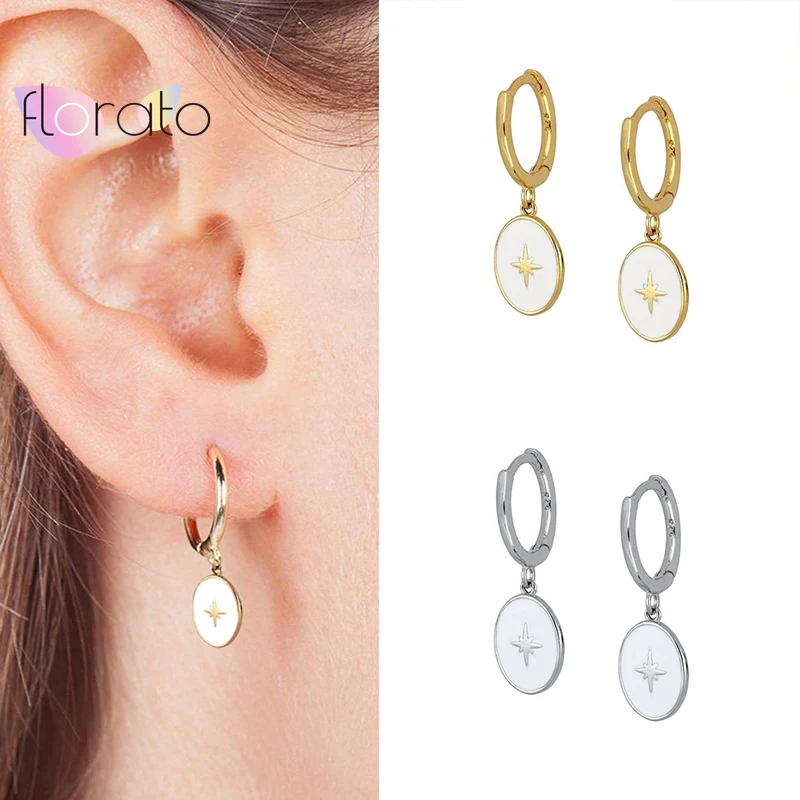 

Женские серьги-кольца из серебра 925 пробы, в европейском стиле