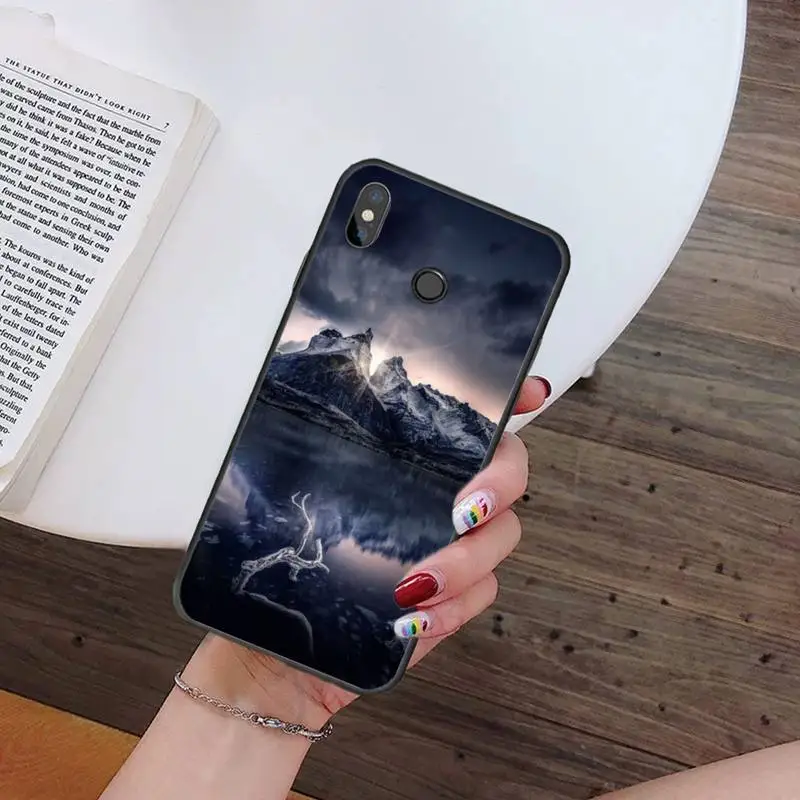 

natural scenery lake Snow Phone Case For Xiaomi Redmi note 7 8 9 t max3 s 10 pro lite