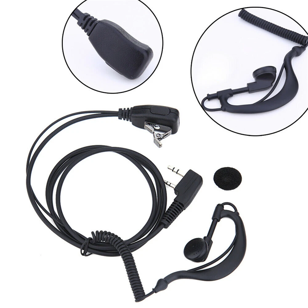 2-контактный флуоресцентный микрофон для BAOFENG UV5R KENWOOD KPG29D KPG48D KPG55D | Электроника