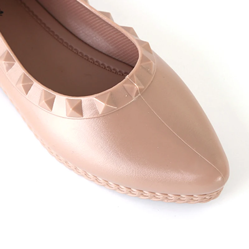 Туфли-желе женские с острым носком без застежки плоская подошва Повседневные