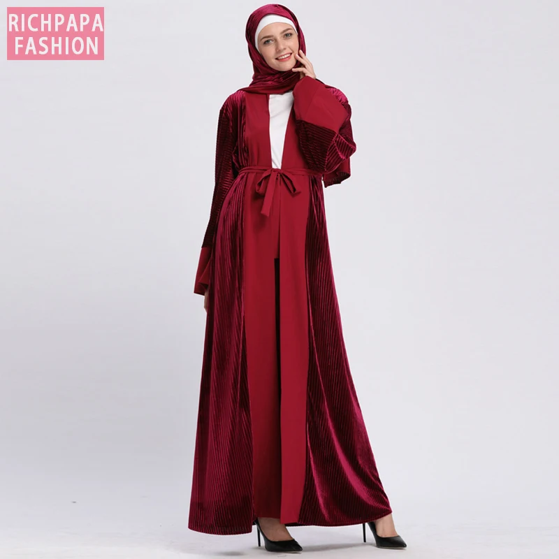 Мусульманский халат абайя мусульманский мусульманское кимоно кардиган хиджаб