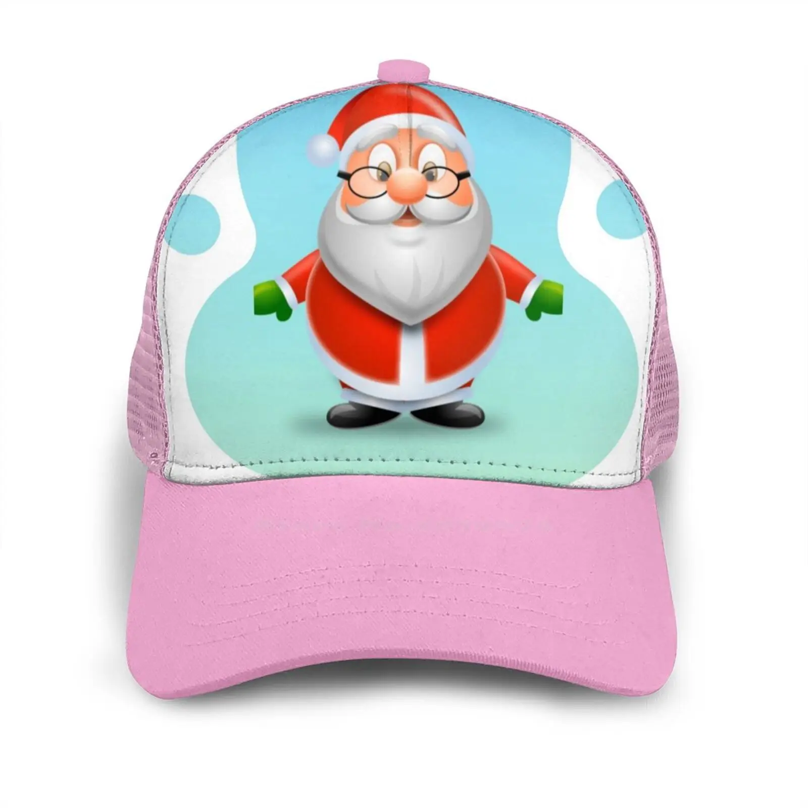 

Santa Claus : Christmas Time With Snowfall Hip Hop Fashion Cap Sports Curved Mesh Hat Santa Claus Christmas Happy Christmas