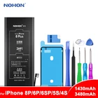 Nohon аккумулятор для iPhone 8 6 6 S Plus 8 Plus 6plus 6splus 5s 4S Замена телефона литий-полимерный высокомощный аккумулятор + Бесплатные инструменты