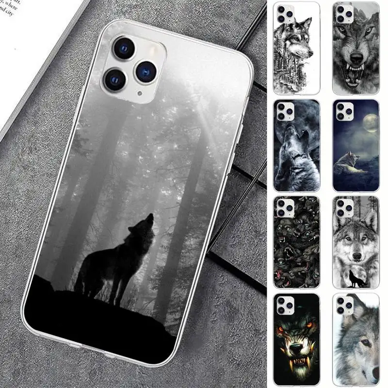 

Angry Snow Wolf Phone Case for iPhone 11 12 13 mini pro XS MAX 8 7 6 6S Plus X 5S SE 2020 XR case