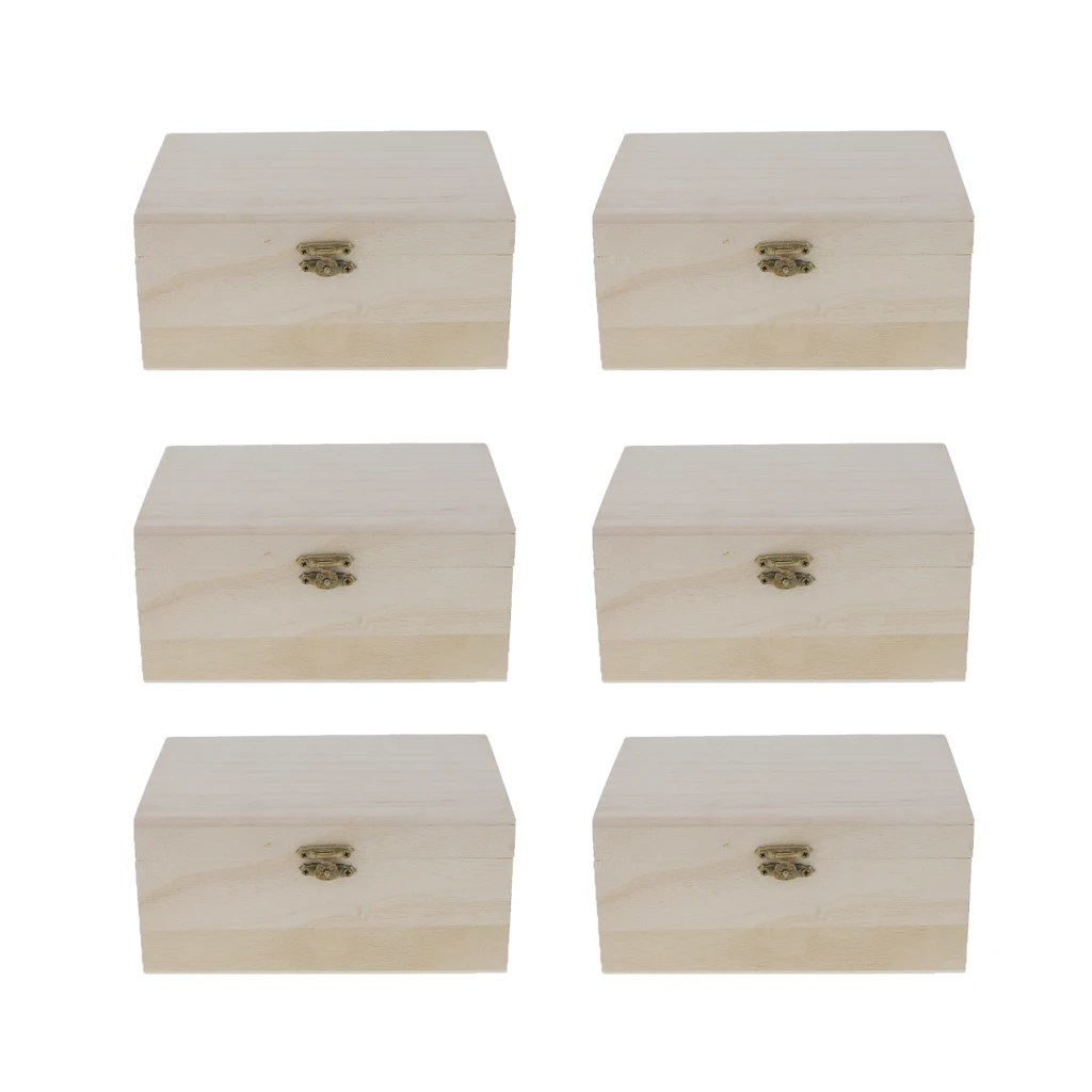 6 шт DIY неокрашенные простые деревянные ювелирные изделия коробка Кольцо Серьги