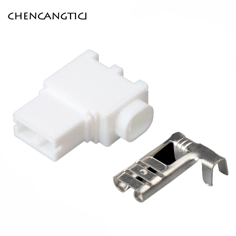 

10 Sets 1 Pin Way 250 Flag Plug Spring Nylon Hard Sheath AMP Female 6.3 MM Connector Socket 176497-1 DJ7019-6.3-21