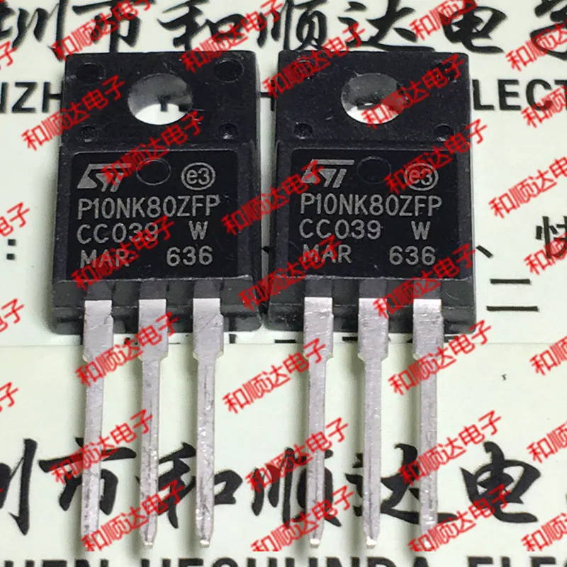 Оригинальный Новый/5 шт./STP10NK80ZFP P10NK80ZFP TO 220F 800V 10A|Транзисторы| |