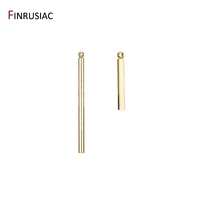 14k gold plated copper metal 2 types thin stick pendants charms for diy earrings jewelry making accessories components