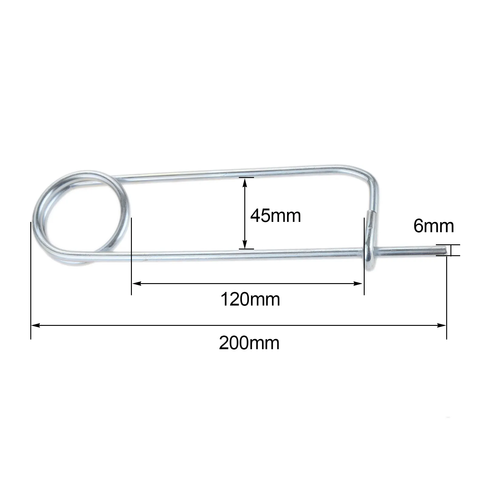 6X120X45mm 1pcs DRELD 10/5/1 шт. стальная брошь Форма шплинт английские булавки Пружинные контакты SMT/SMD быстрая фиксация брошь запорная задвижка для фермы газон садовый сцепного устройства - Диаметр: 6X120X45mm 1pcs