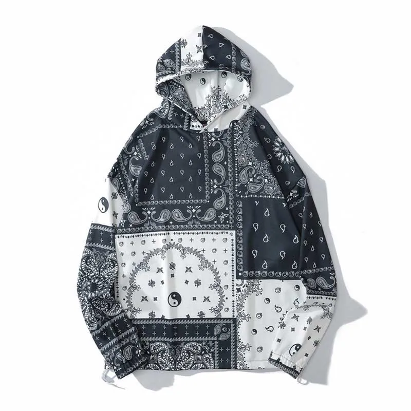 

KIOVNO уличная одежда толстовки в стиле хип-хоп для мужчин Harajuku с принтом в винтажном стиле; С капюшоном пуловер Мужской Демисезонный