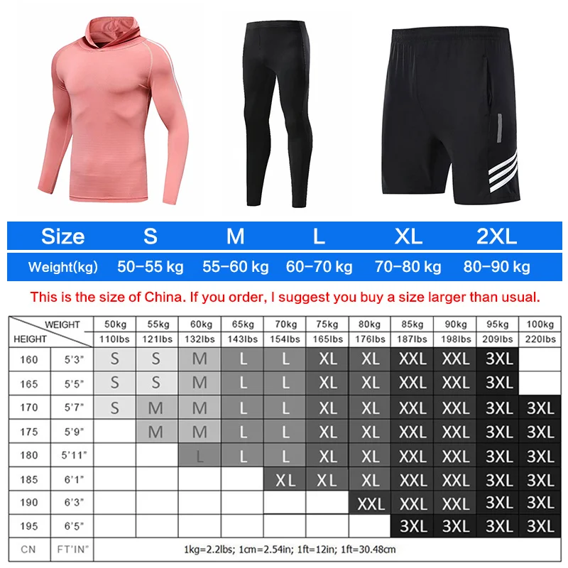 Men's Fitness Gym Training Sportswear Workout Clothes Athletic Workout Suits Running Jogging Sports Clothes Dry Fit