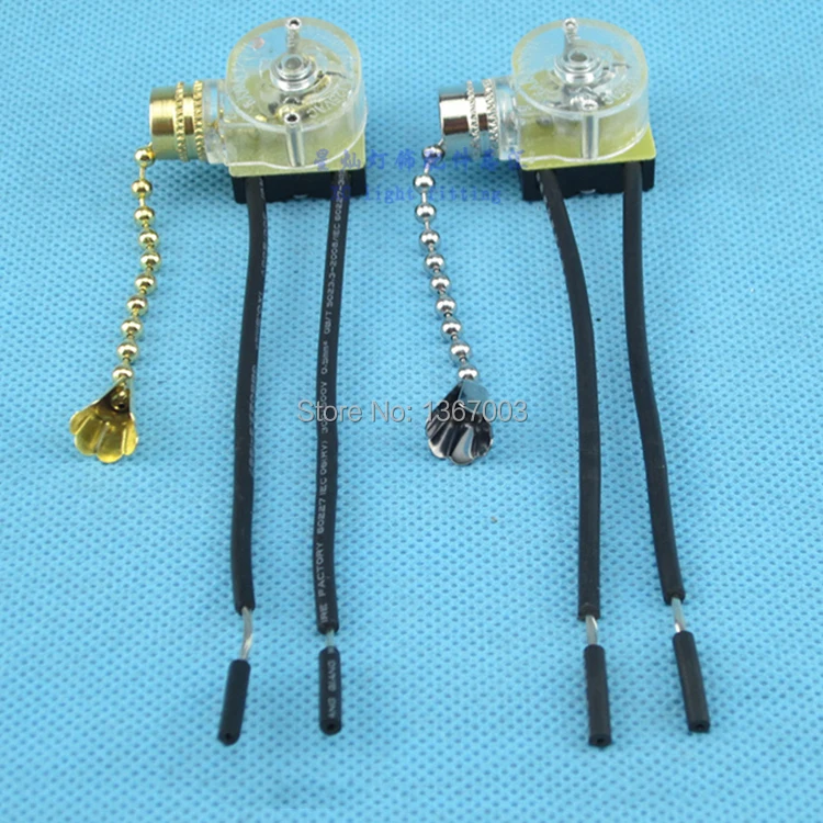 

100PCS 3A 110v/220v Nickel Plated Pull Chain Switches Free Shipping
