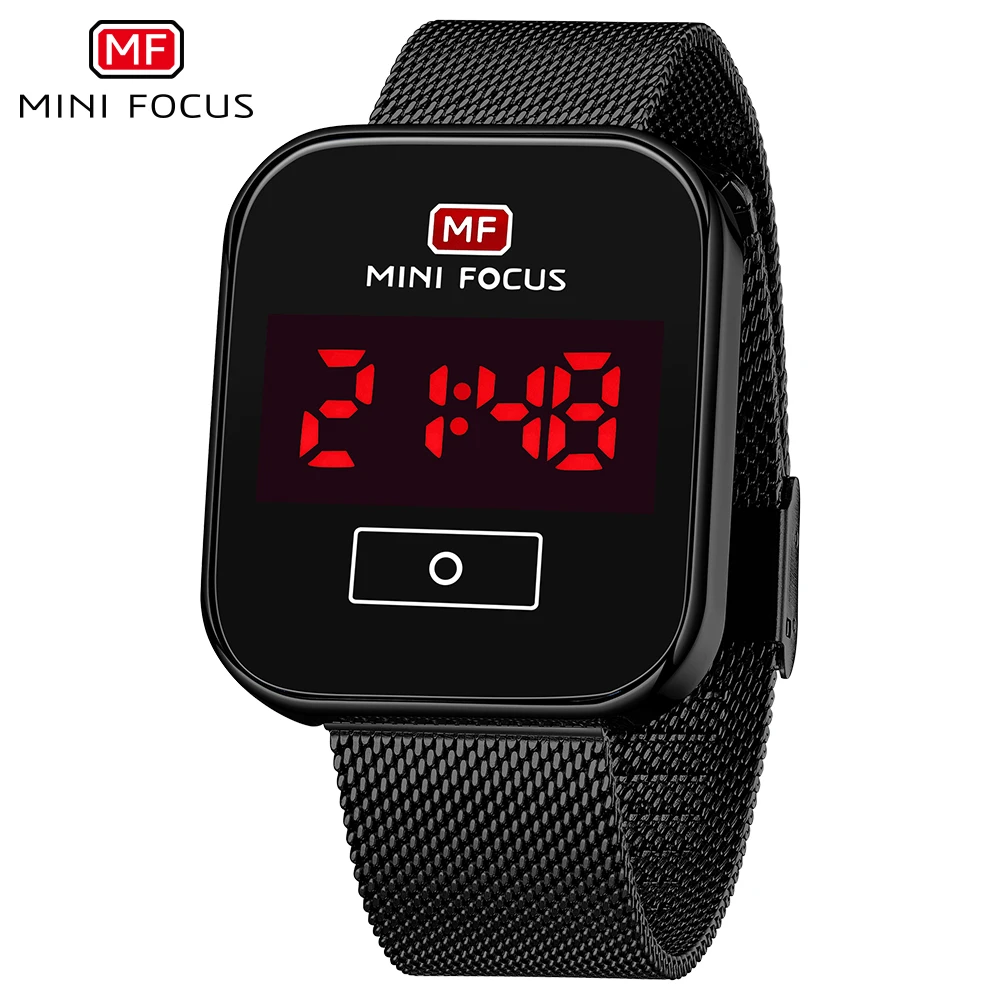 Мужские Цифровые часы MINIFOCUS сенсорный экран светодиодный светильник дисплей