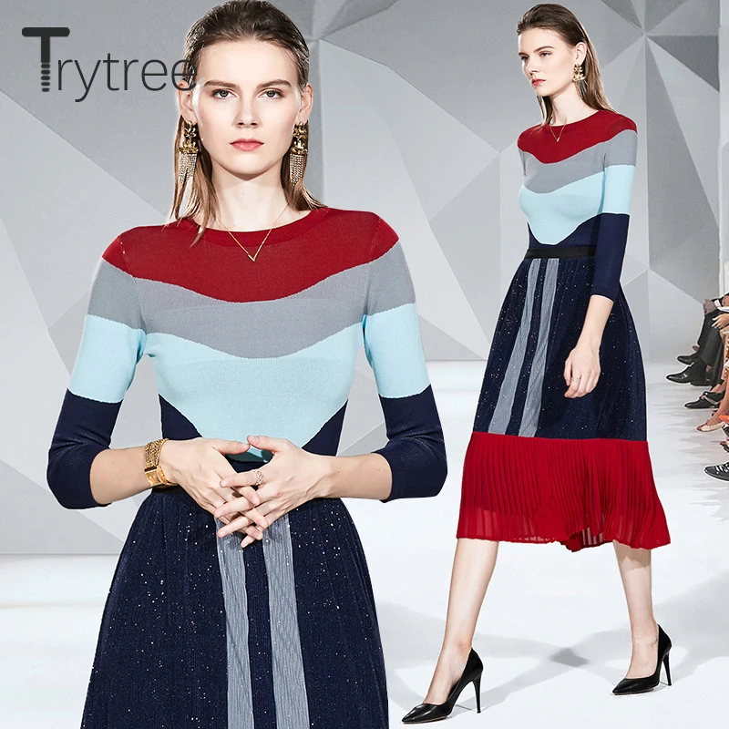 Осень-зима 2020 комплект из двух предметов Trytree повседневный топ с круглым вырезом