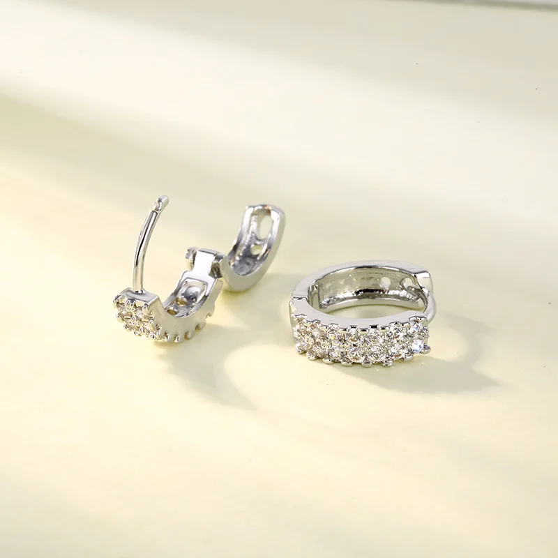 

Circle Earring Classical High-quality Fashion lady Wedding party Jewelry Shining cubic Zircon gold filled hoop earrings for wome