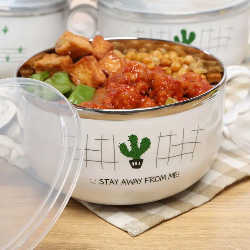 Набор палочек для еды в японском стиле большая миска из нержавеющей стали