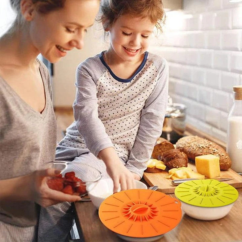 1 шт. силиконовые Всасывания Крышками для свежих продуктов с анти переполнения