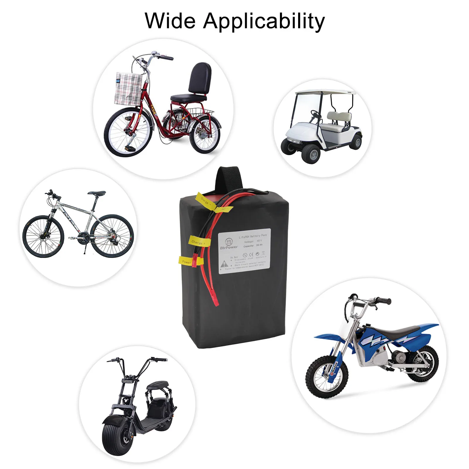 Аккумулятор LiFePO4 48 В 20 А специальный аккумулятор для электровелосипеда с