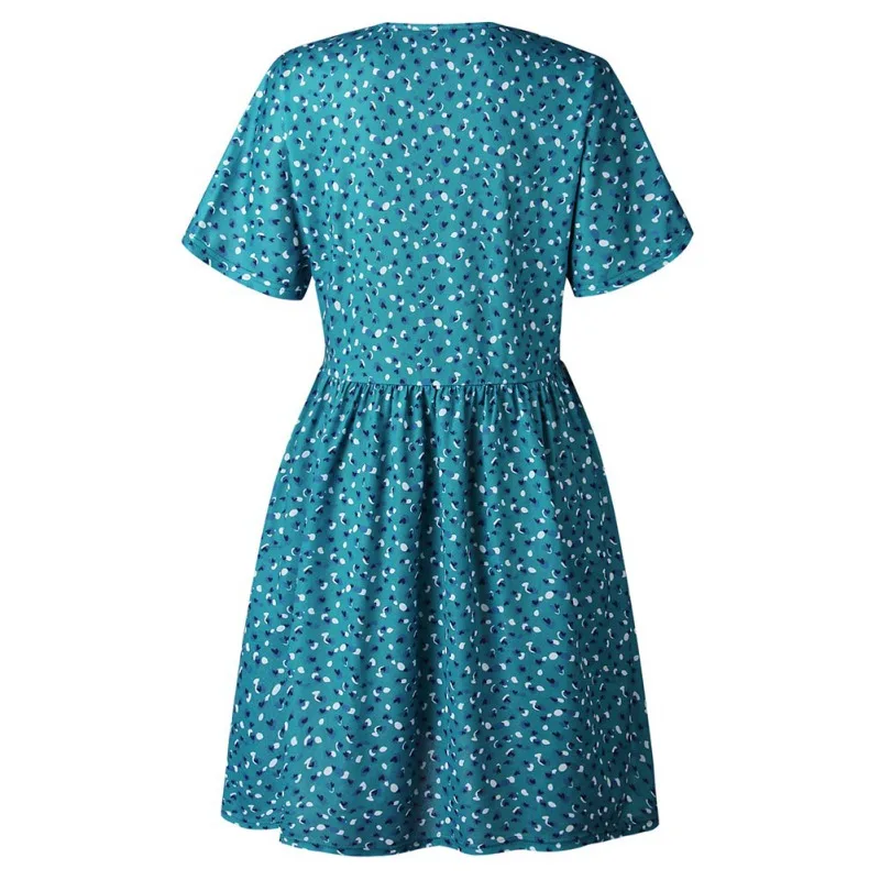 Модное леопардовое платье с коротким рукавом женское сексуальное