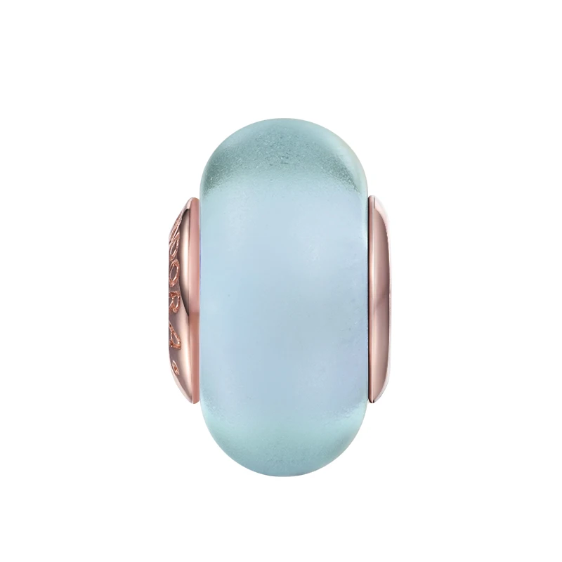 

CKK серебро 925 ювелирные изделия подходят для браслетов Pandora Браслеты матовый синее муранское стекло бусины оригинальные подвески