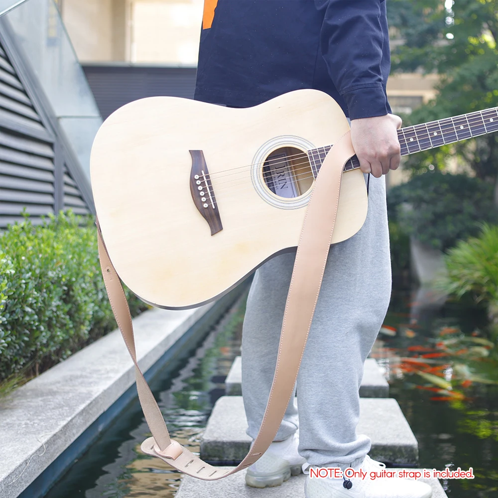 

Adjustable Guitar Strap Leather Shoudler Strap with Jointing Belt Universal for Acoustic Electric Guitar Bass Accessorries