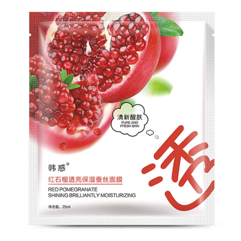 Pomegranate 03 Растительные экстракты, фруктовые маски для лица, коллагеновая эссенция, маска для лица, очищающая, отбеливание, увлажнение, укрепление контроля за жирностью, уход за лицом - Color: Pomegranate 03