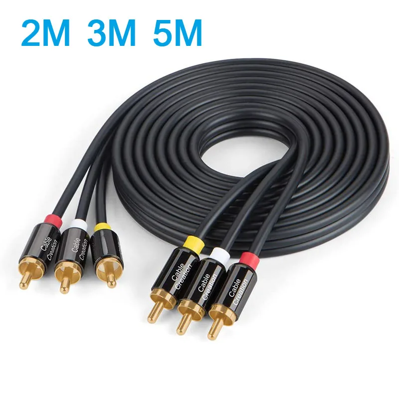 Аудиокабель RCA 2 м 3 5 3RCA на композитный AV кабель совместимый с телеприставкой