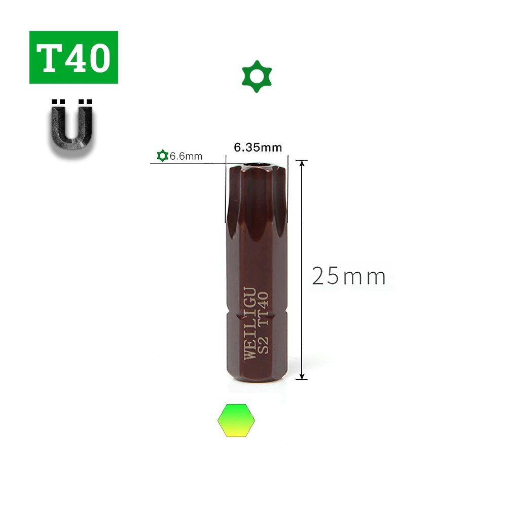 1 набор бит для отверток электрические магнитные биты S2 Torx Sl сверла с