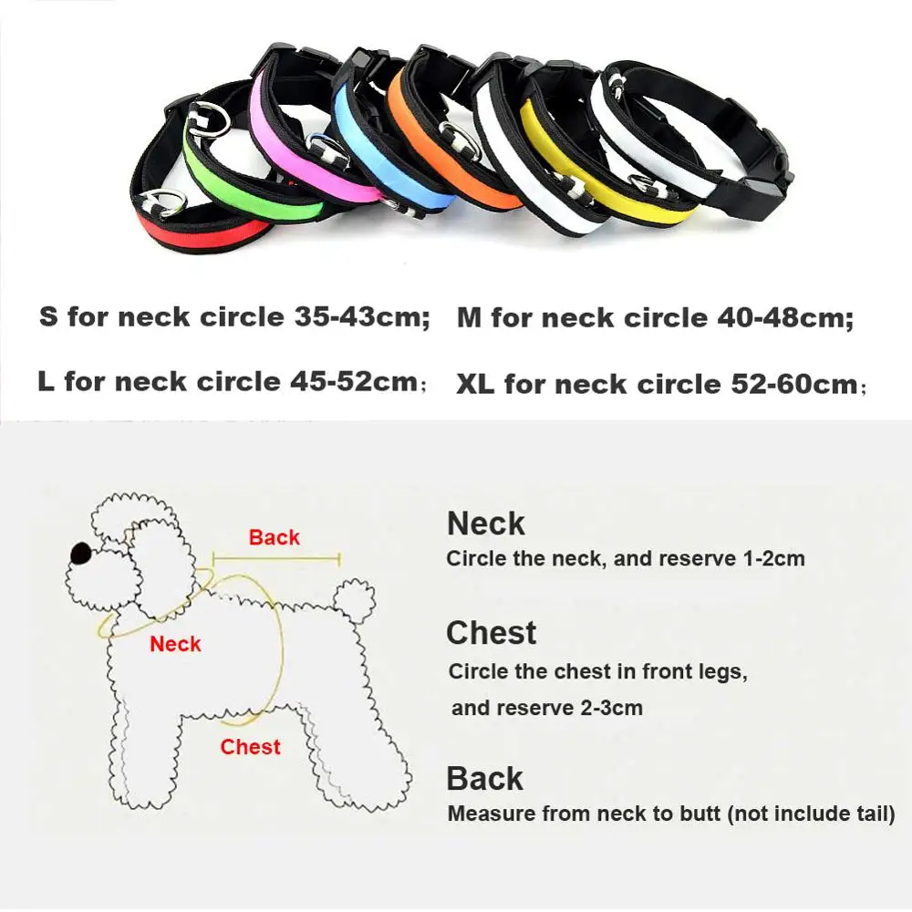 Светодиодный собачий ошейник с водонепроницаесветильник кой для маленьких